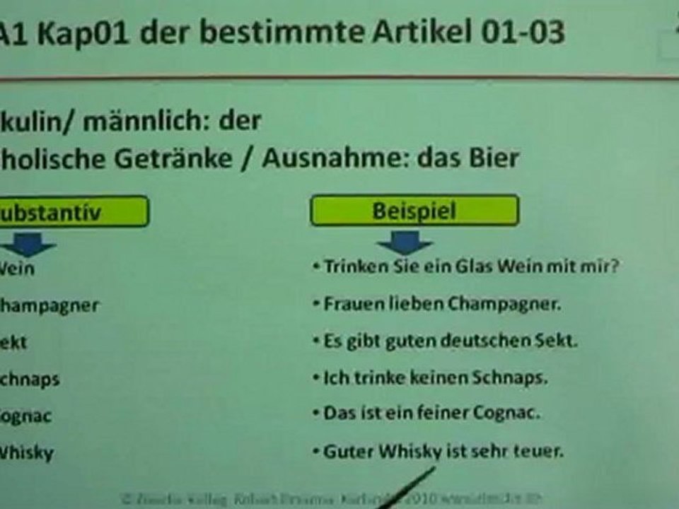 A1.2 Geschlecht der Substantive01-03 maskulin