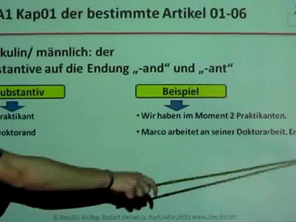 A1.2 Geschlecht der Sunstantive01-06maskulin -and, -ant
