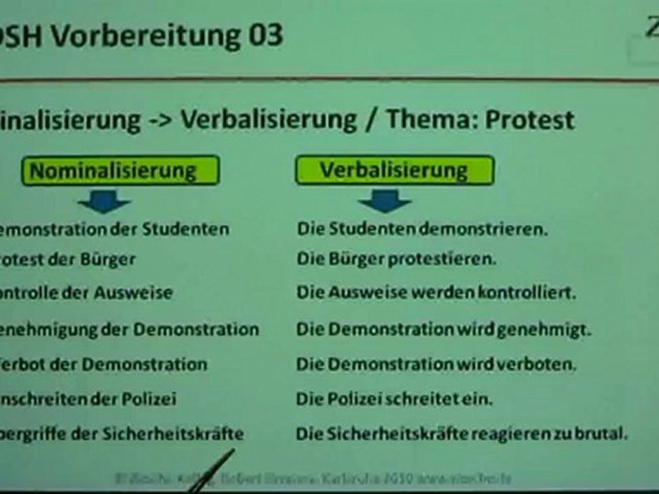 DSH-Vorbereitung Verbalisierung03 Protest und Demonstration