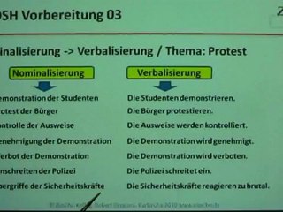 DSH-Vorbereitung Verbalisierung03 Protest und Demonstration