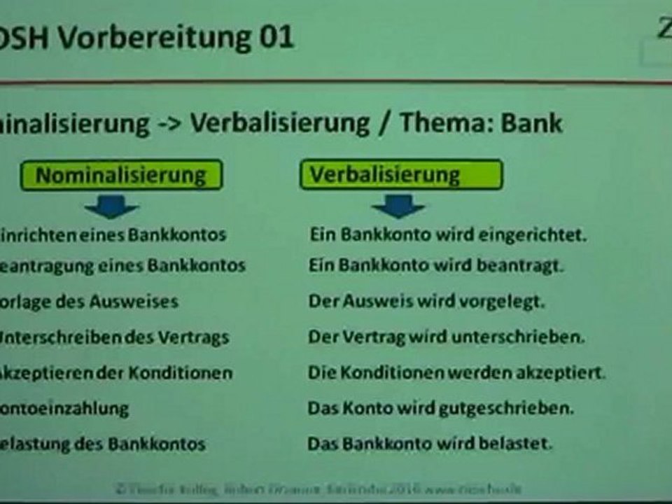 DSH-Vorbereitung Verbalisierung01 Bank