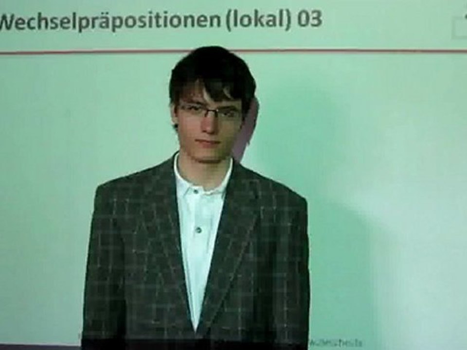 Deutsch lernen A1 Wechselpräpositionen (lokal) 03