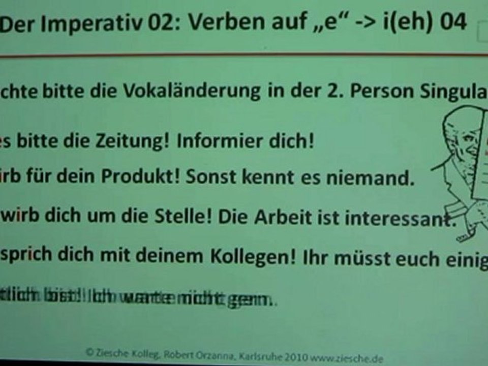 Deutsch lernen A1 Der Imperativ 02 starke Verben auf 'e' 04