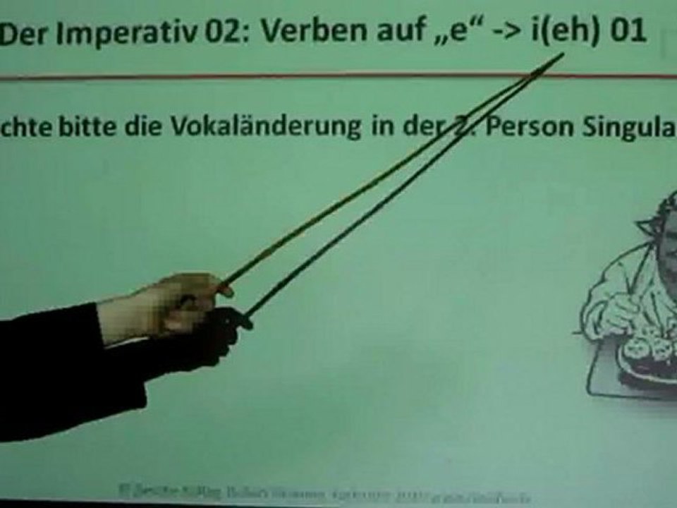 Deutsch lernen A1 Der Imperativ (starke Verben auf 'e' 01