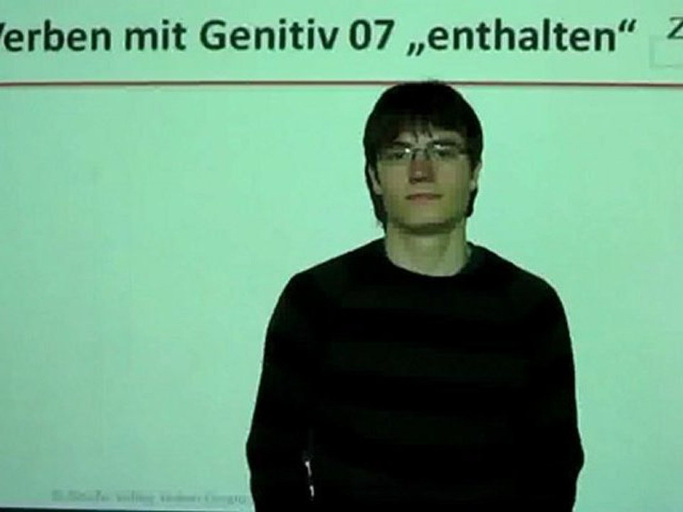Deutsch lernen A2 Verben mit Genitiv: sich enthalten