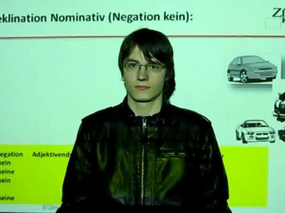 Deutsch lernen A1 Deklination Nominativ (Negation kein)