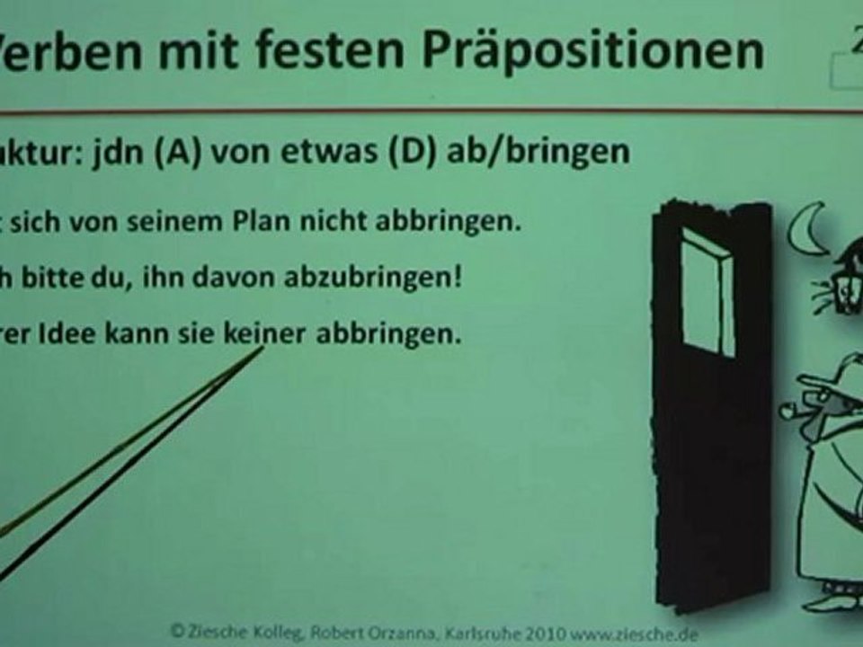 Deutsch lernen A2 ab/bringen von + D