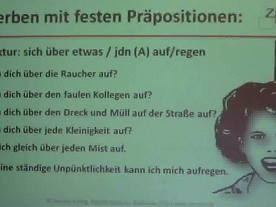 Deutsch lernen A2 Kap07 sich aufregen über +A