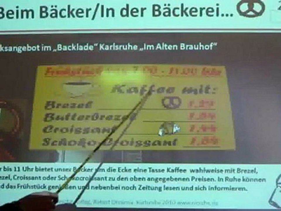 Deutsch lernen A1 Kap03 beim Bäcker / in der Bäckerei