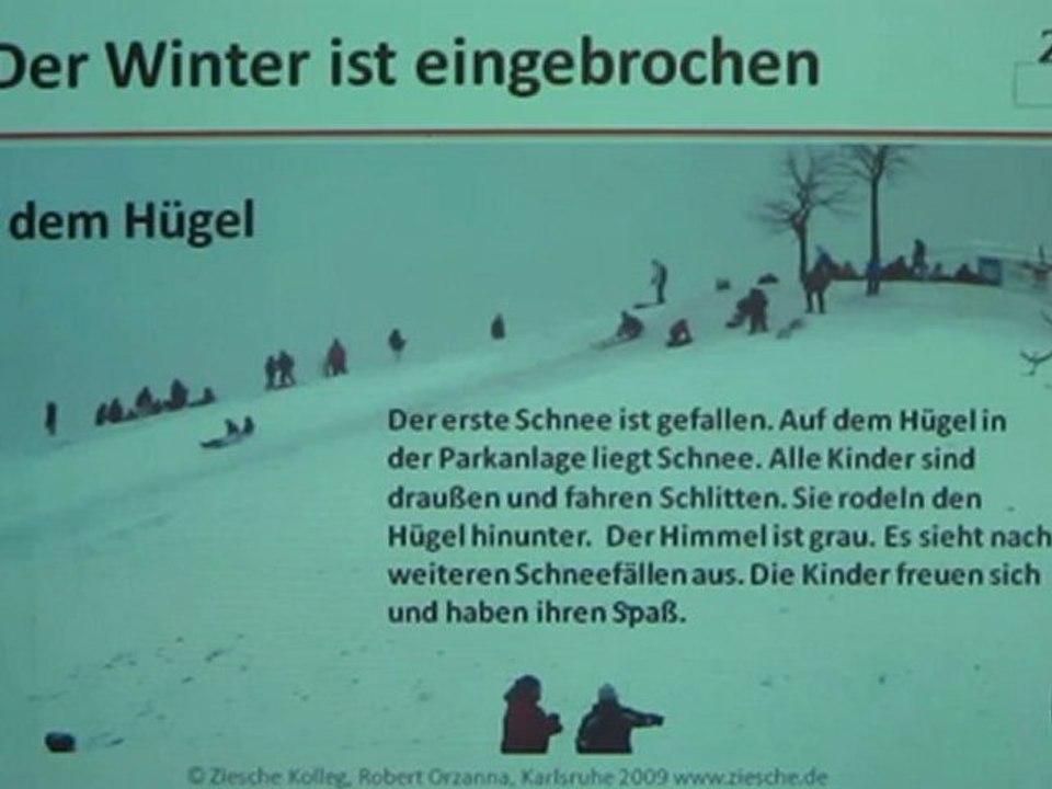 Deutsch lernen A1 Auf dem Hügel