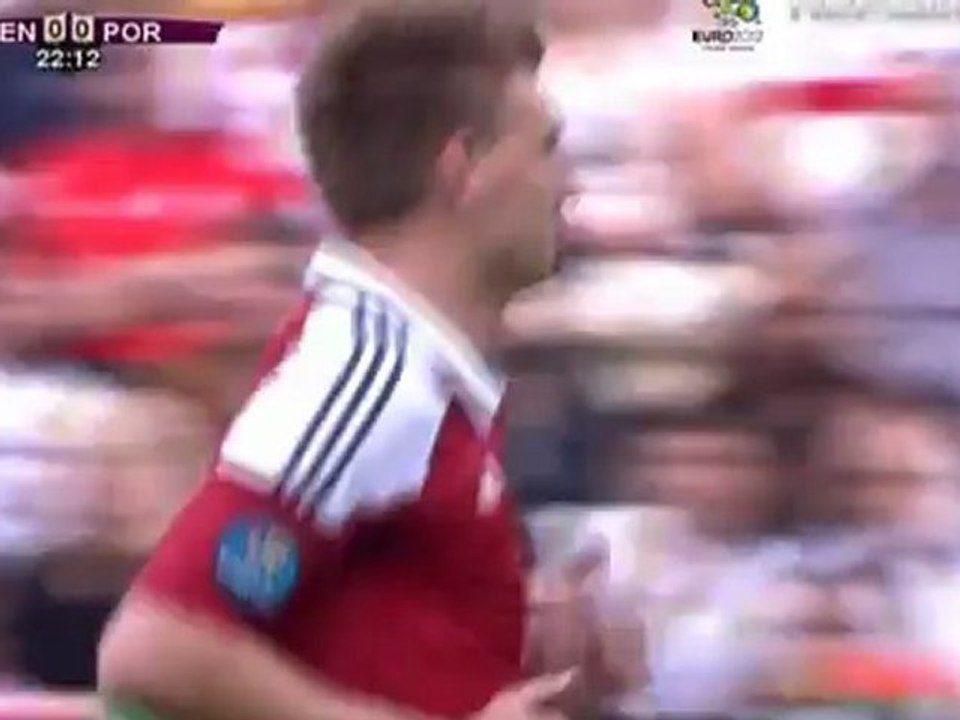 Дания - Португалия Евро-2012. отборочный этап. Denmark Portugal  1-й тайм
