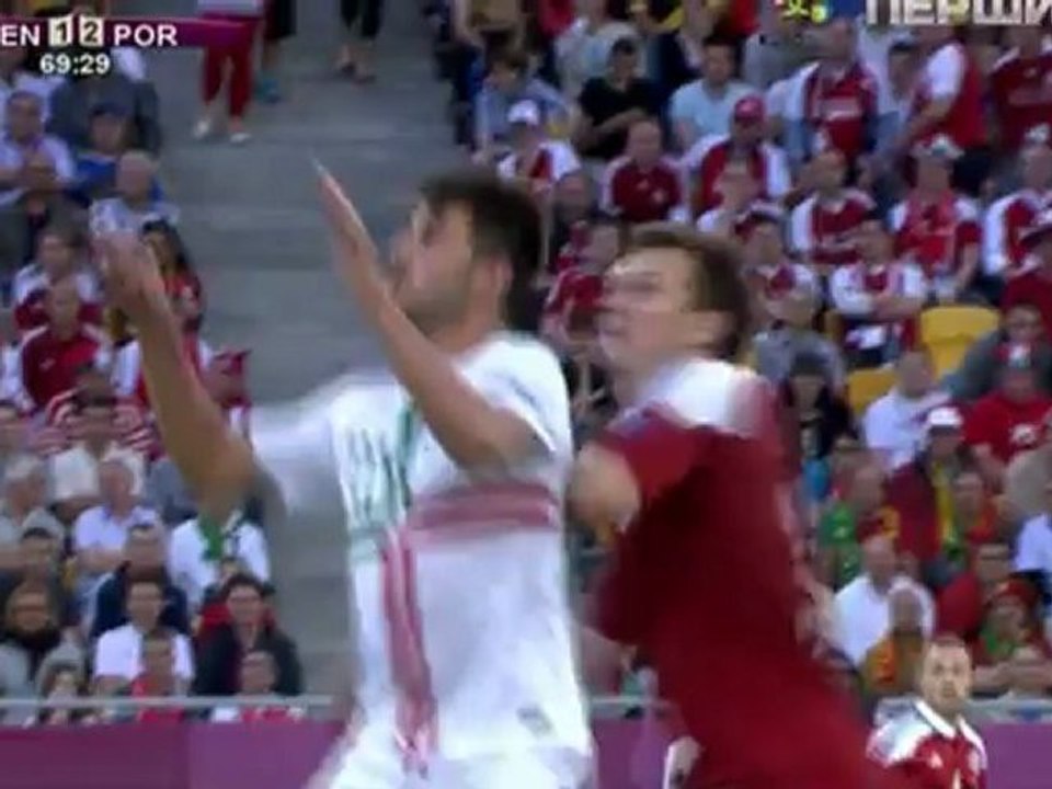 Дания - Португалия Евро-2012. отборочный этап. Denmark Portugal  2-й тайм