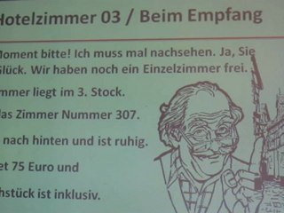 Deutsch lernen A1 Hotelsuche Empfang