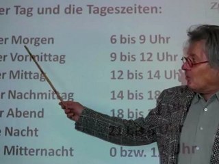 Deutsch lernen A1 -  der Tag und die Tageszeiten