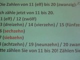 Deutsch lernen A1 -  die Zahlen 11 bis 20
