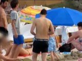 David Villa en las playas de Ibiza con sus niñas