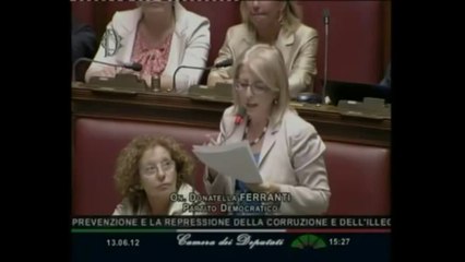 Ferranti - Ddl anticorruzione, basta ritardi (13.06.12)