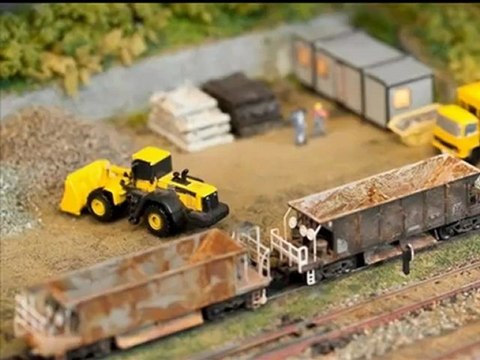Model Trains On Model Railroad Sidings