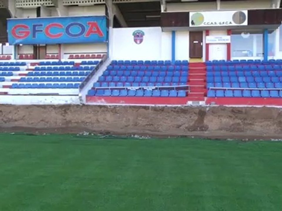 Travaux du stade Ange Casanova 13/06/12