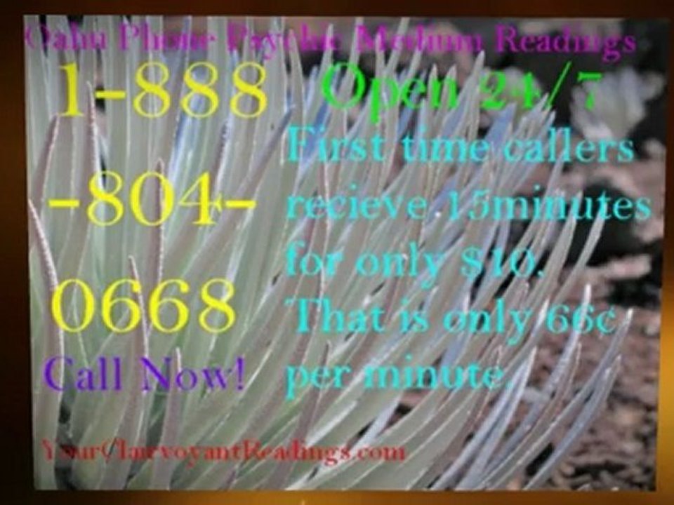 Best Cheap ESP Oahu Phone Psychic Tarot Medium Readings