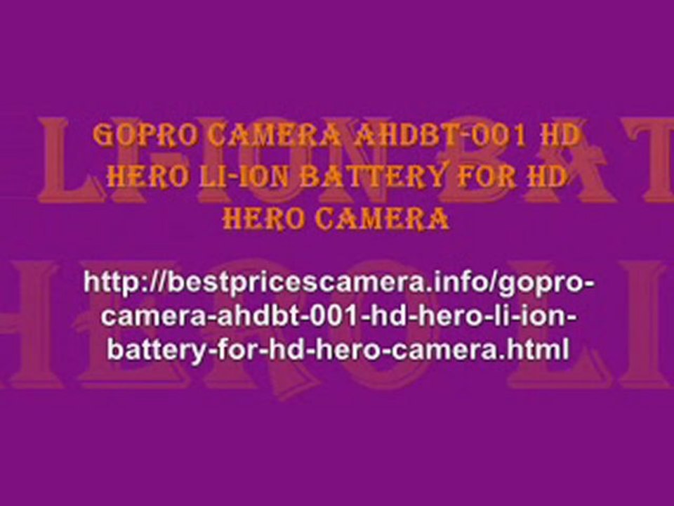 GoPro Camera AHDBT-001 HD Hero Li-ion Battery for HD Hero Camera