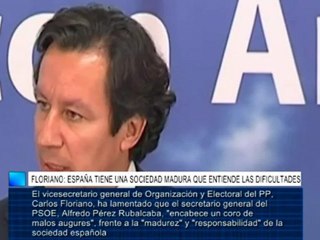 Floriano: España tiene una sociedad madura que entiende las dificultades
