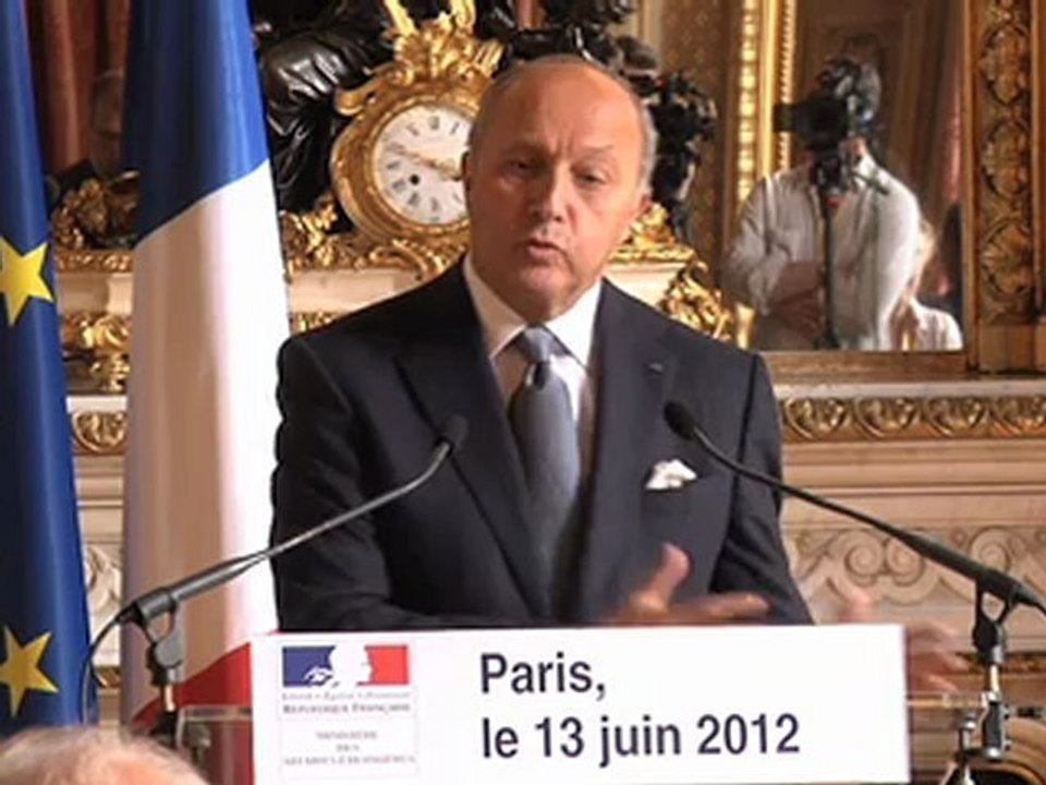 Conférence de presse sur la Syrie de Laurent Fabius avec les questions des journalistes (13.06.2012)