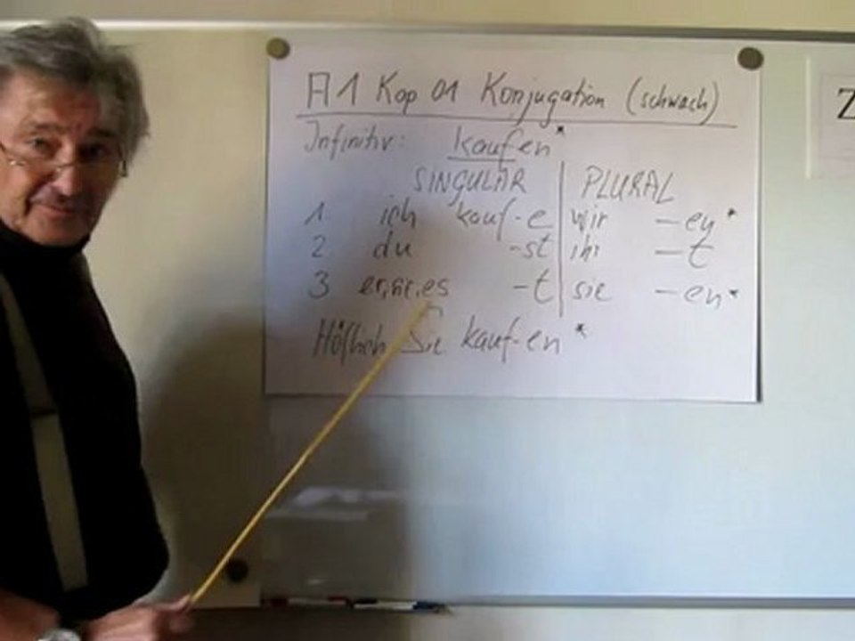 A1 Kap.01 Konjugation schwache Verben 'kaufen'