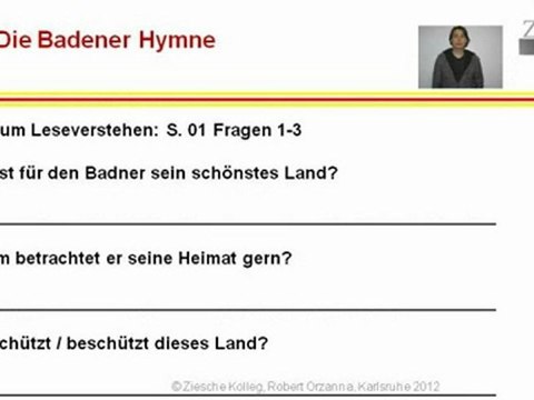 A1-A2 Das Badner Lied Fragen zum Lied
