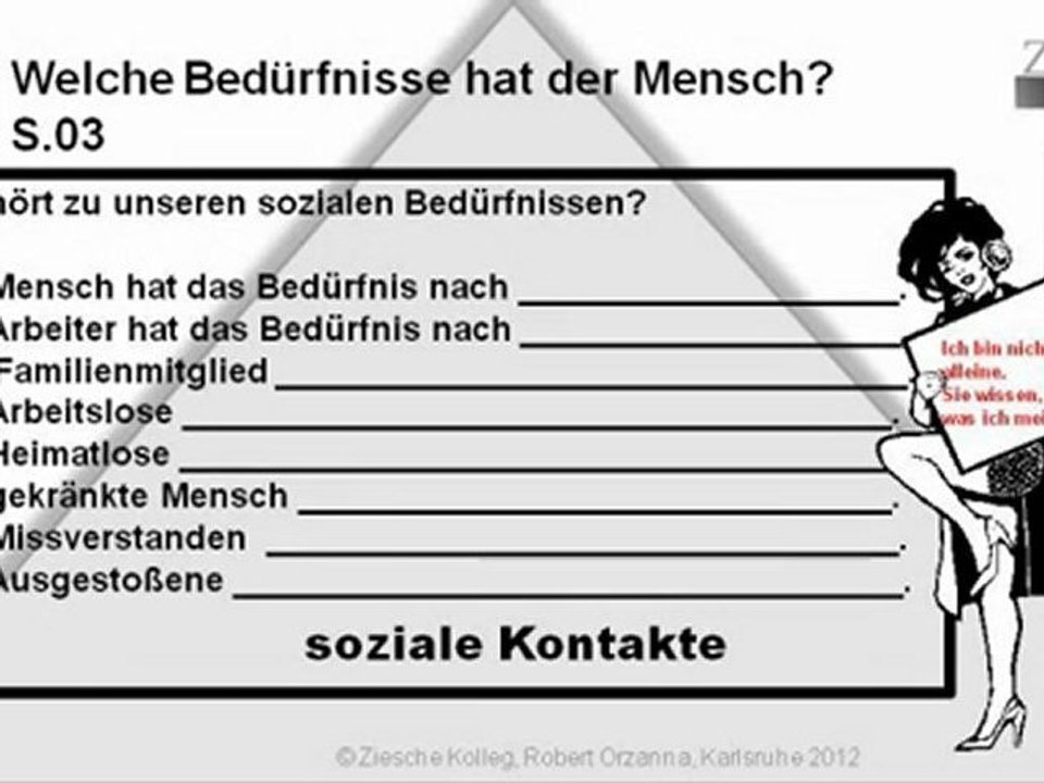 DSH-Vorbereitung Welche Bedürfnisse hat der Mensch Üb.03