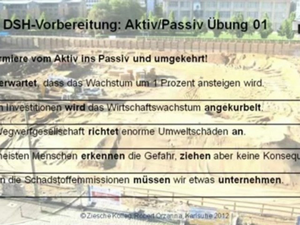 DSH-Vorbereitung Kap. 16 Aktiv/Passiv Üb.01