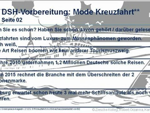 A2-B1 DSH-Vorbereitung Grammatik Nebensatz Konjunktion dass