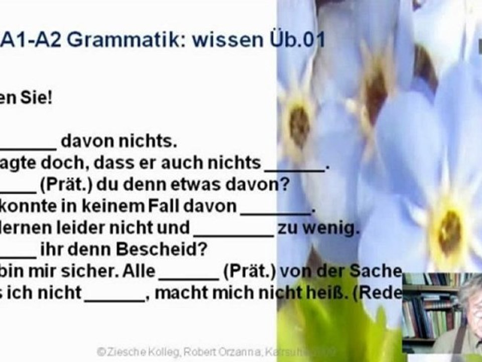 A1-A2 Grammatik Konjugation wissen Üb.01