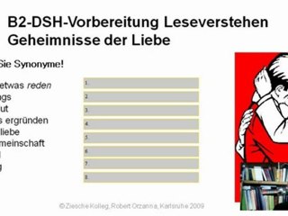 B2-DSH-Vorbereitung Geheimnisse der Liebe Synonyme