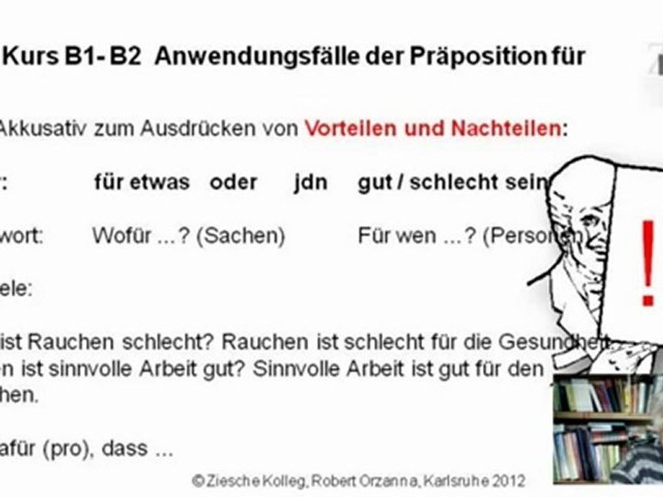 Kurs B1-B2 Grammatik Vertiefung Präposition für 04