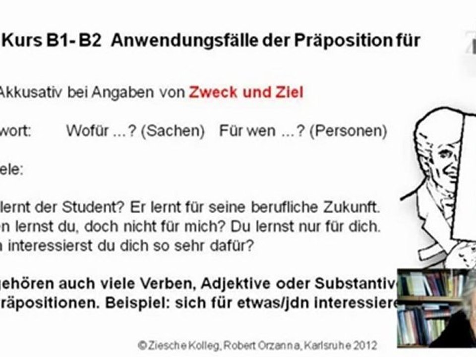 Kurs B1-B2 Grammatik Vertiefung Präpositionen für 02
