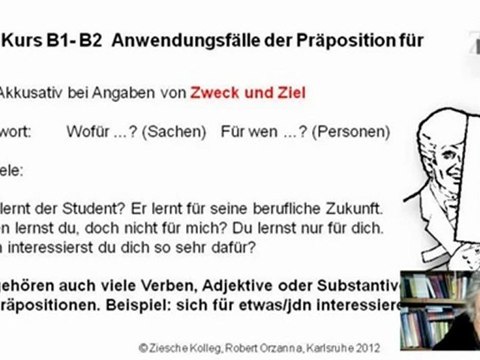Kurs B1-B2 Grammatik Vertiefung Präpositionen für 02