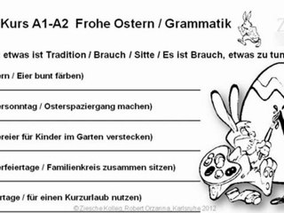 A1-A2 Grammatik etwas ist Brauch Sitte Tradition