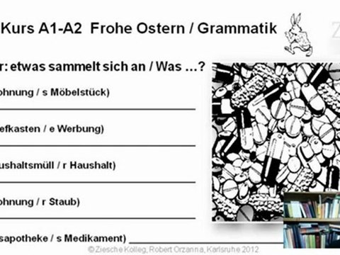 A1-A2 Grammatik Verbstruktur etwas sammelt sich an