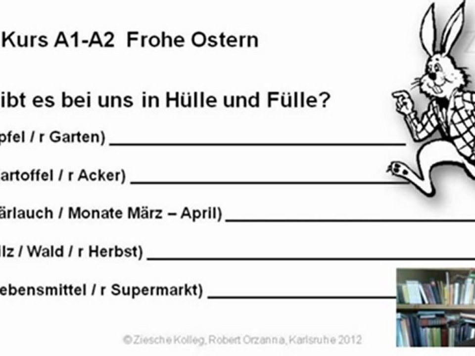 A1-A2 Frohe Ostern Wortschatzsübung in Hülle und Fülle