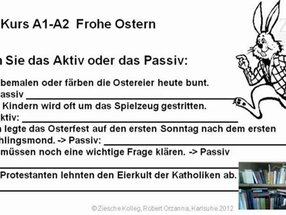 A1-a2 frohe ostern grammatik aktiv passiv