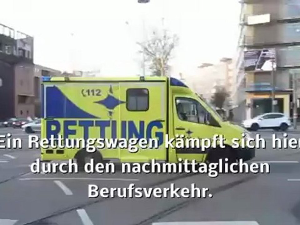 A1-A2 Textproduktion Rettungswagen im Berufsverkehr