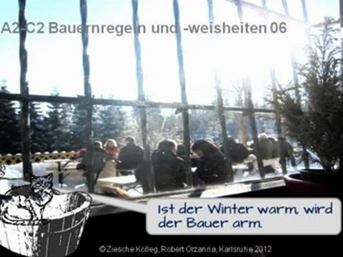 Kurs A2-C2 oft gültige Bauernregeln und Weisheiten 06