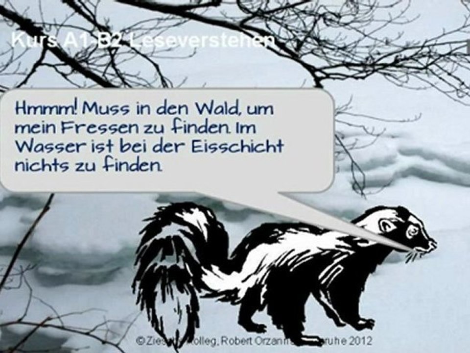 A1-A2 Leseverstehen Am Langenbach im Langenbachtal Suche nac