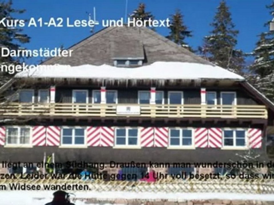 A1-B2 Lese- und Hörtext Wanderung im Schnee