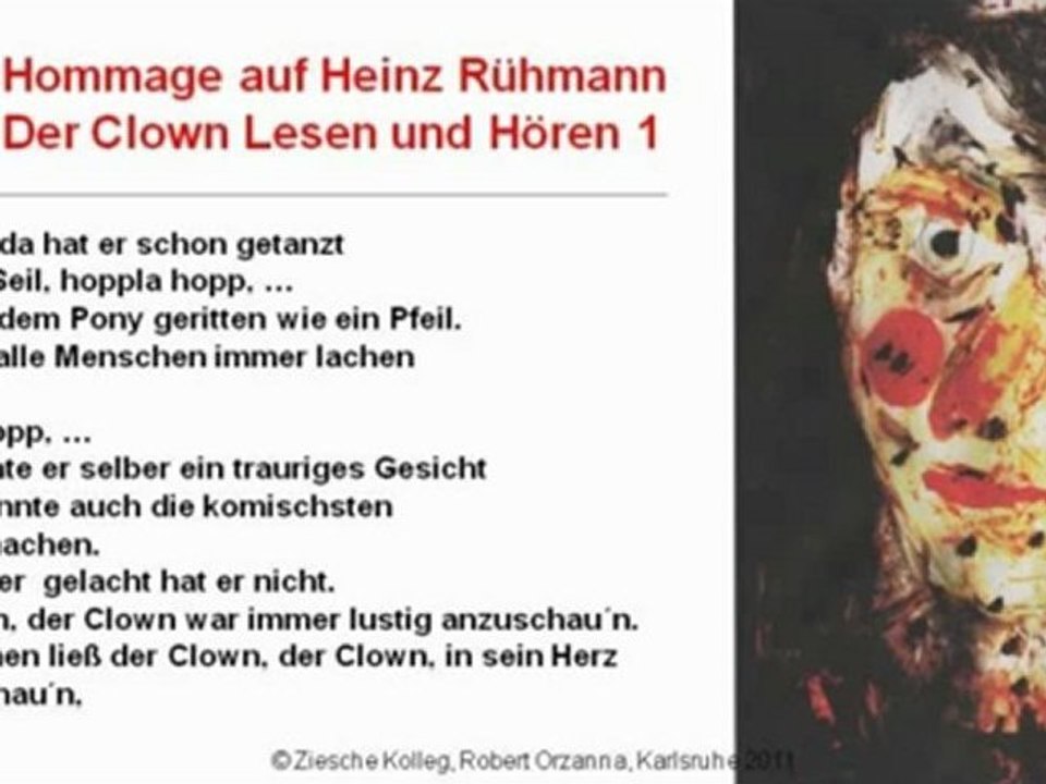 A2-B2 Hören und lesen Hommage auf Rühmanns Clown S.04
