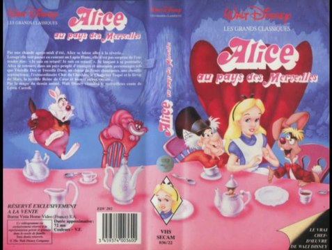 Bandes annonces vhs disney(Alice au pays des merveilles)