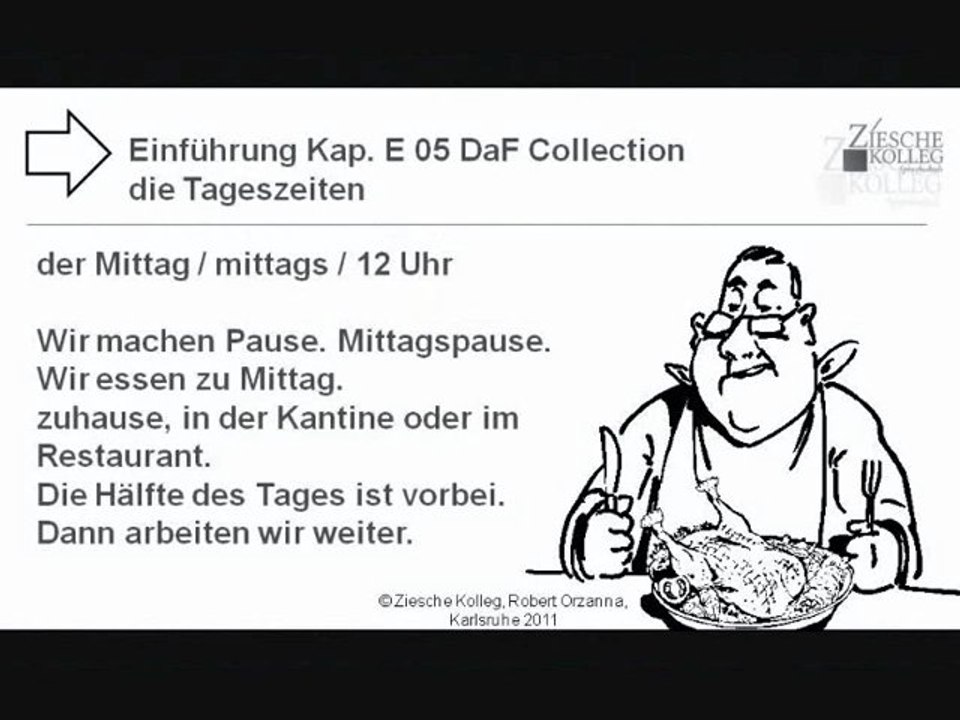 Kap. Einführung 05  Die Tageszeiten der Mittag