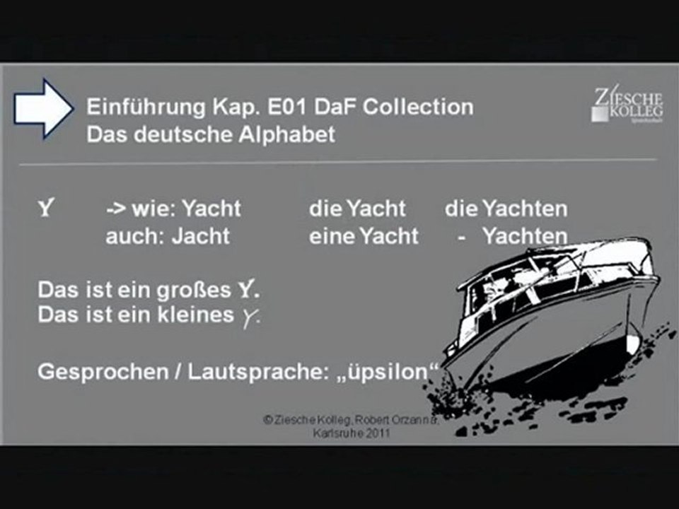 Kap. Einführung 01  Das deutsche Alphabet Y