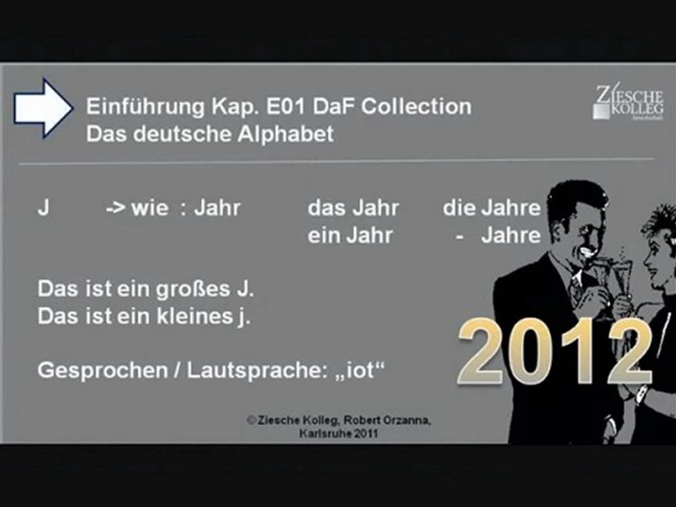 Kap. Einführung 01  Das deutsche Alphabet J